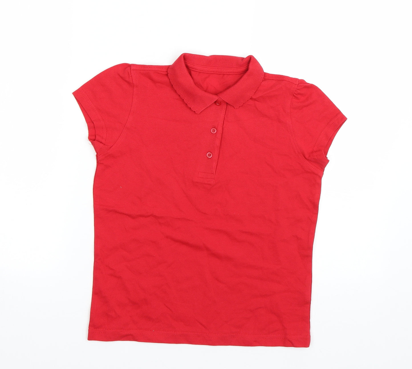 George Girls Red   Basic Polo Size 8-9 Years  - School uniform