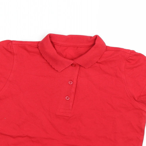 George Girls Red   Basic Polo Size 8-9 Years  - School uniform