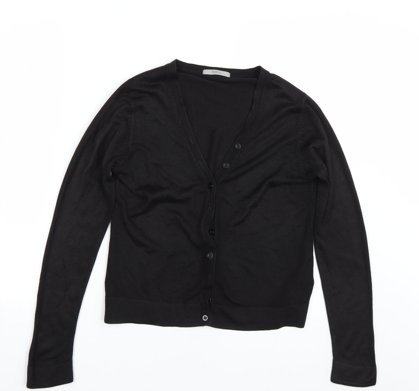 M&S Womens Black   Cardigan Jumper Size 12