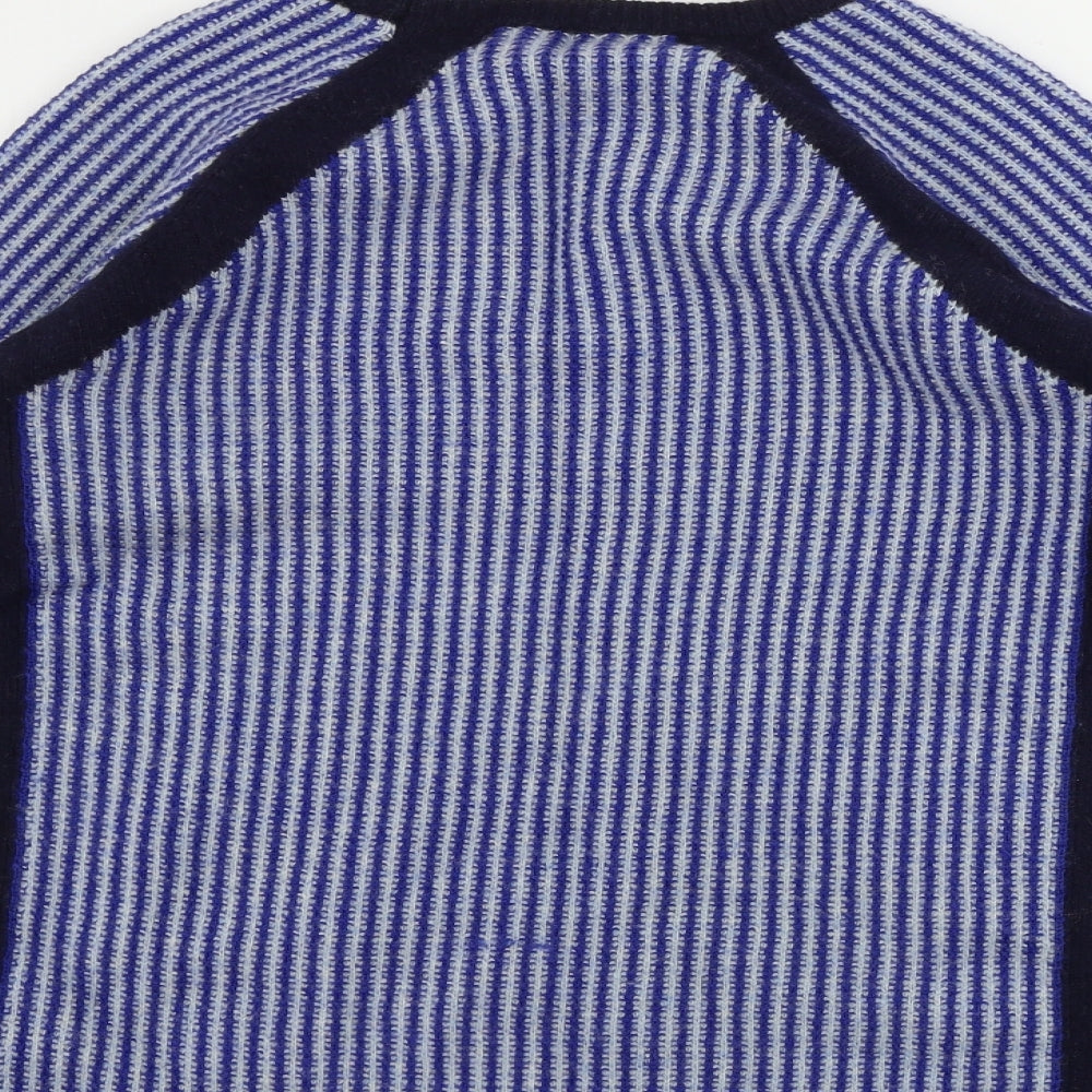 Marks and Spencer  Womens Blue Striped  Pullover Jumper Size 8