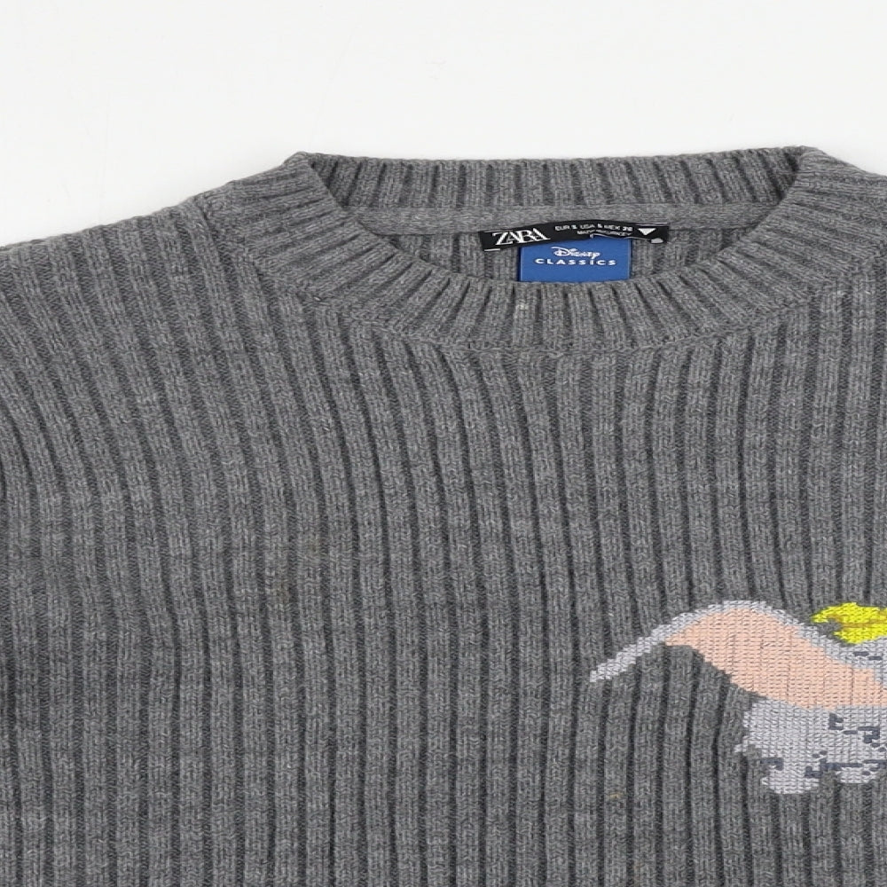 Zara  Womens Grey   Pullover Jumper Size S  - Disney Dumbo