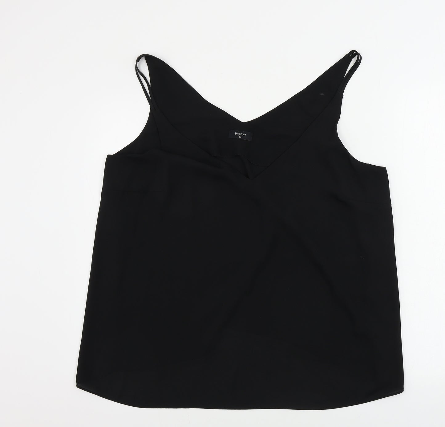 Papaya  Womens Black   Basic Blouse Size 20