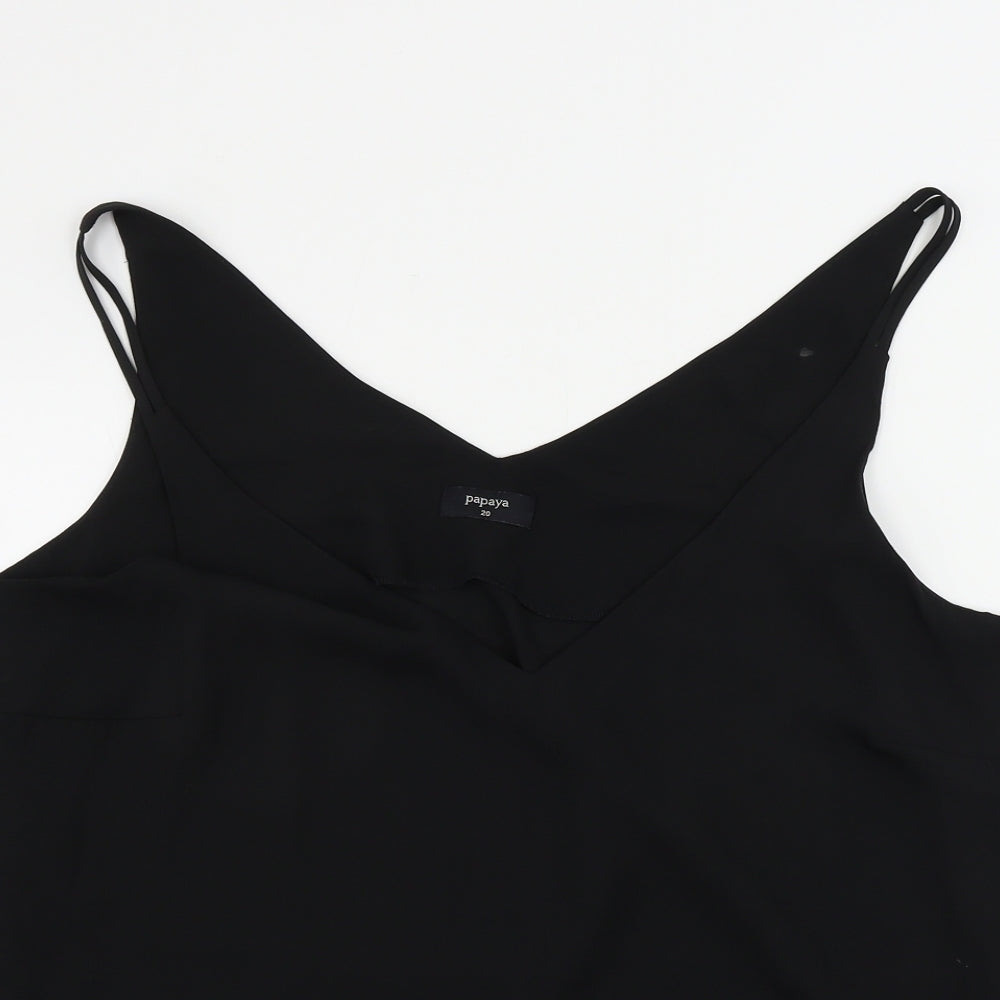 Papaya  Womens Black   Basic Blouse Size 20
