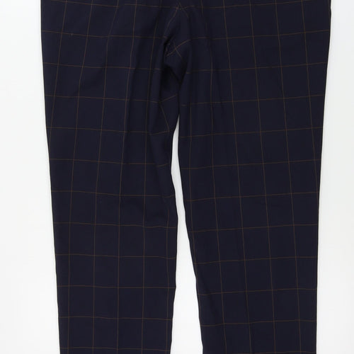 H&M  Mens Blue Check  Trousers  Size 36 in L30 in