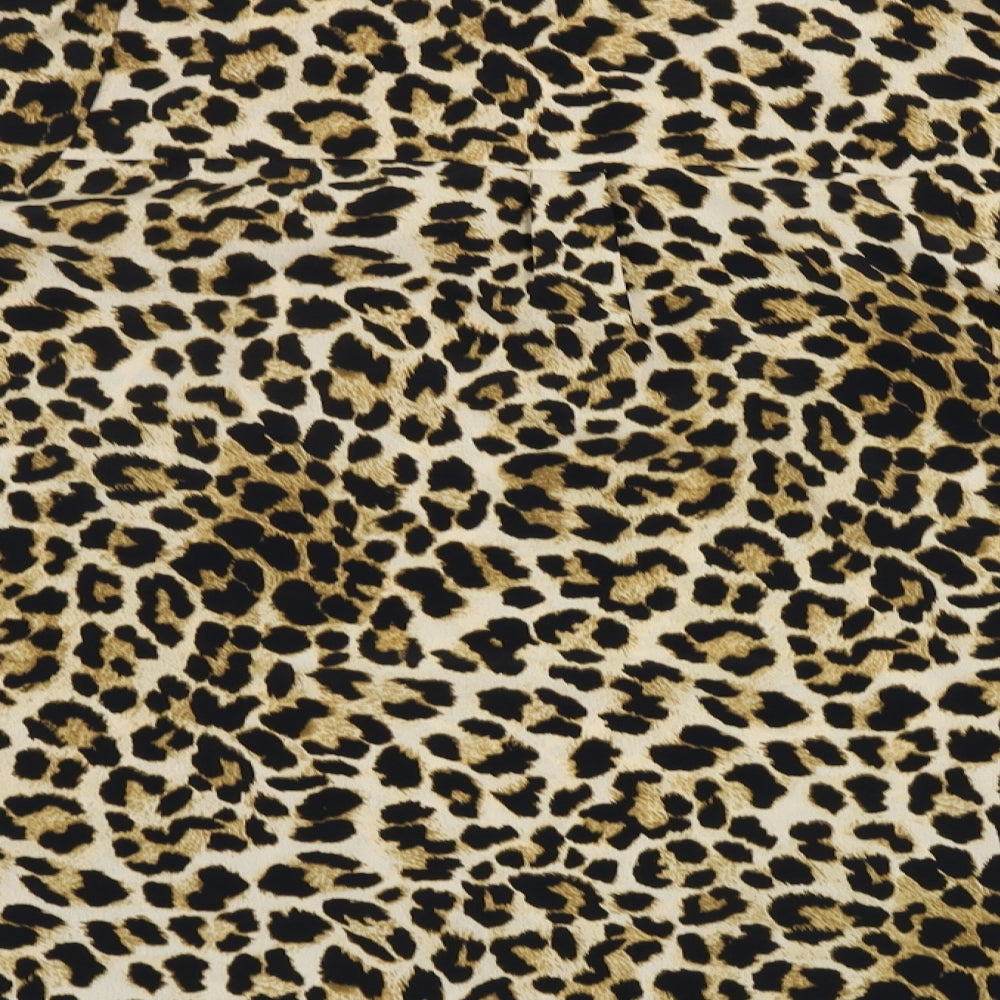 Dorothy Perkins  Womens Beige Animal Print  Basic Blouse Size 18
