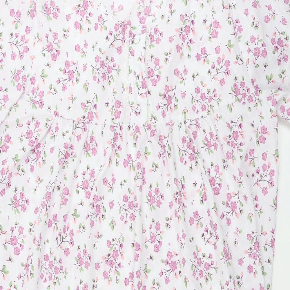 Marlon  Womens White Floral  A-Line  Size 20