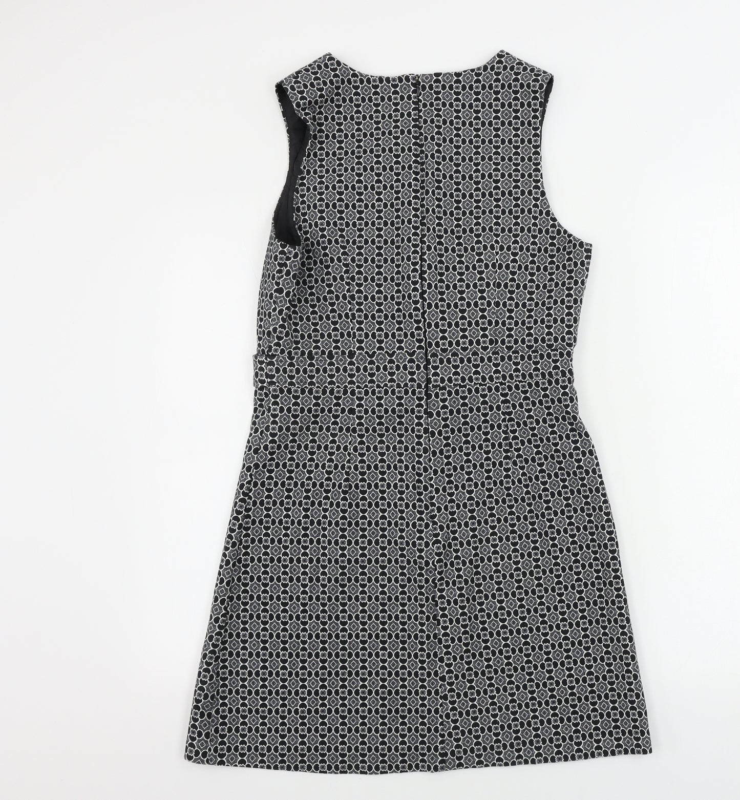 Miss Selfridge  Womens Grey Geometric  A-Line  Size 14