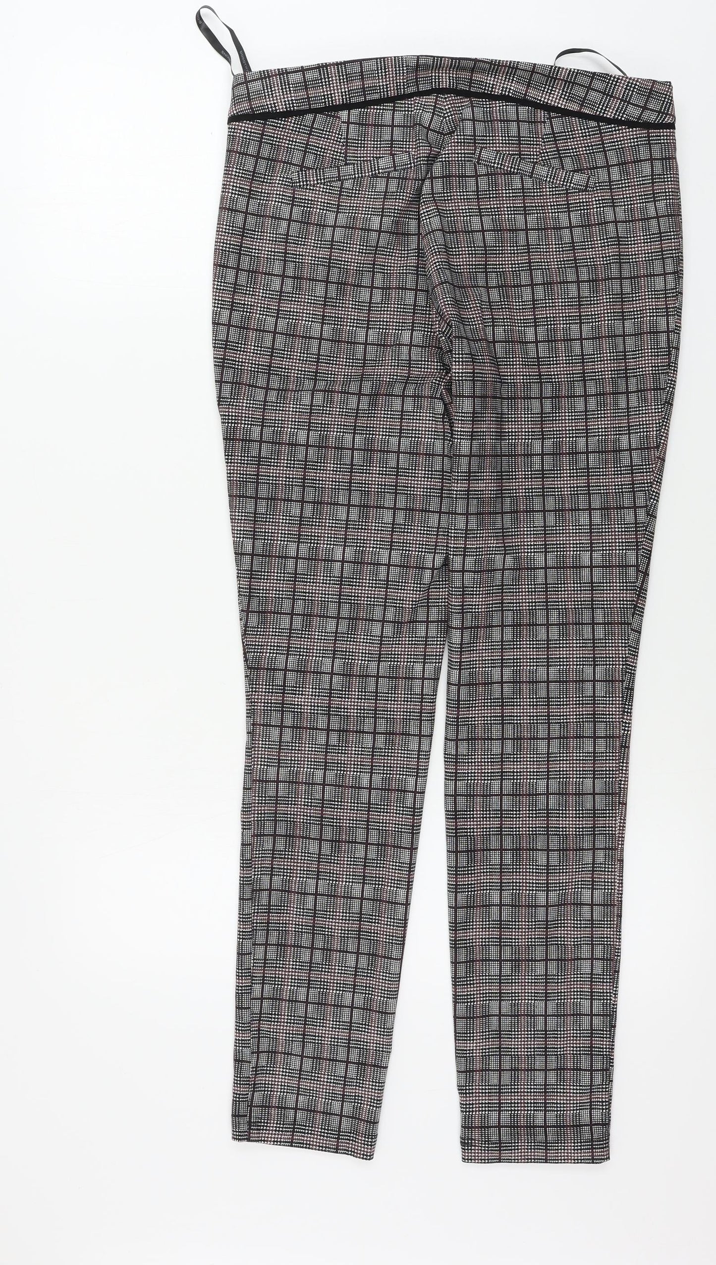 Dorothy Perkins  Womens Pink Check  Trousers  Size 10 L25 in