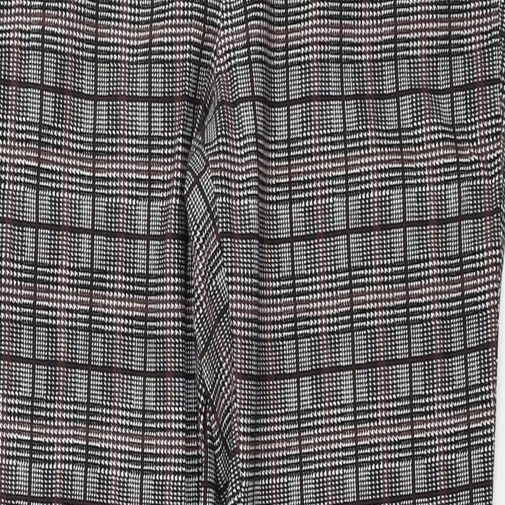 Dorothy Perkins  Womens Pink Check  Trousers  Size 10 L25 in