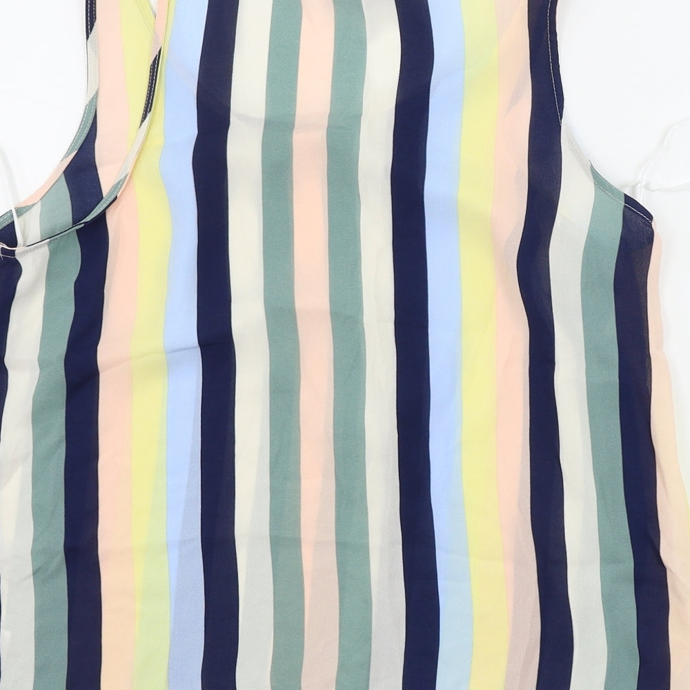 Primark  Womens Yellow Striped  Basic Blouse Size 12