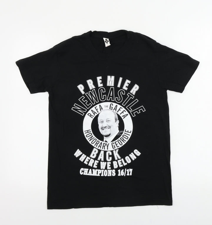 club Mens Black T-Shirt Size S - Newcastle United