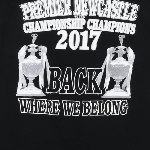 club  Mens Black    T-Shirt Size S  - Newcastle United