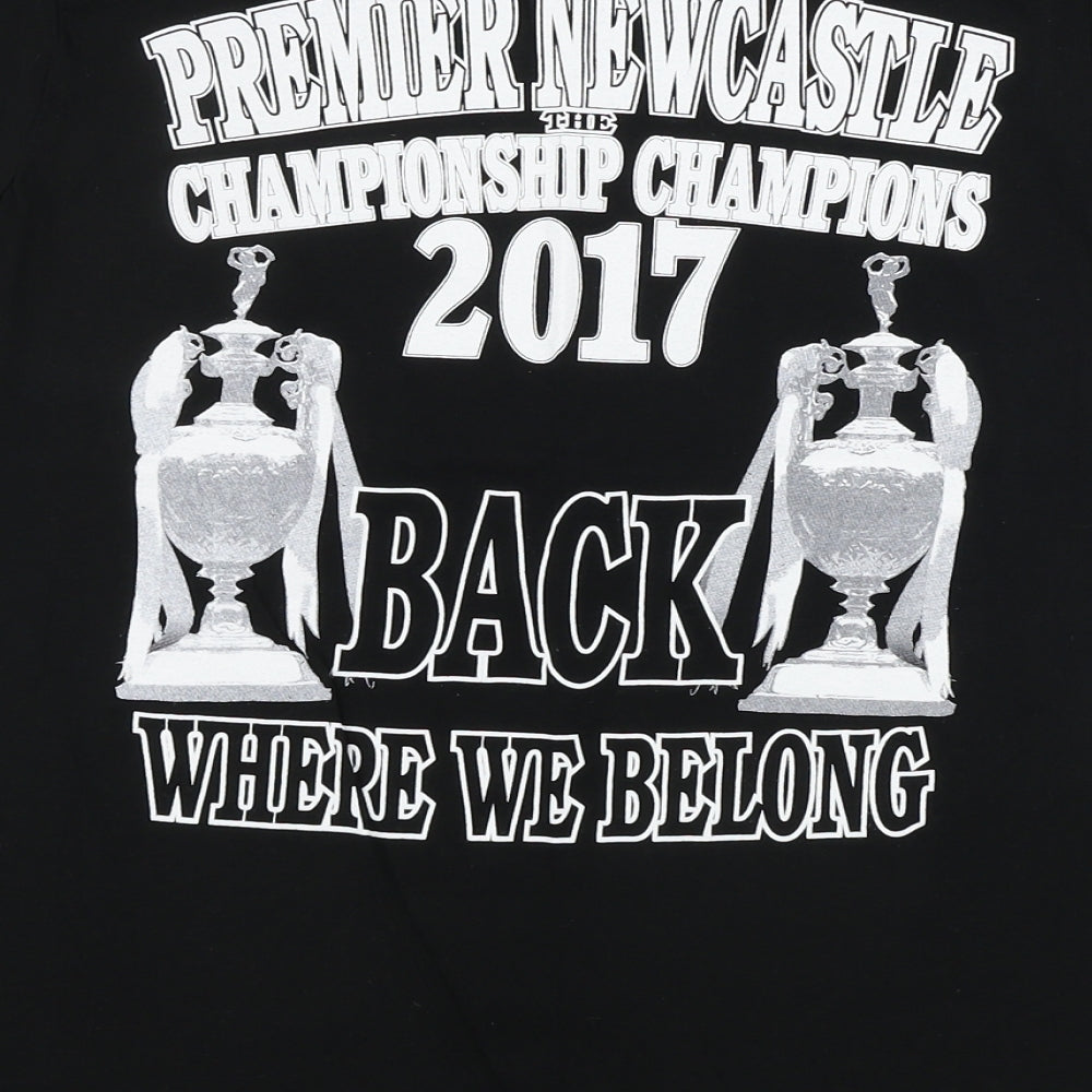 club  Mens Black    T-Shirt Size S  - Newcastle United