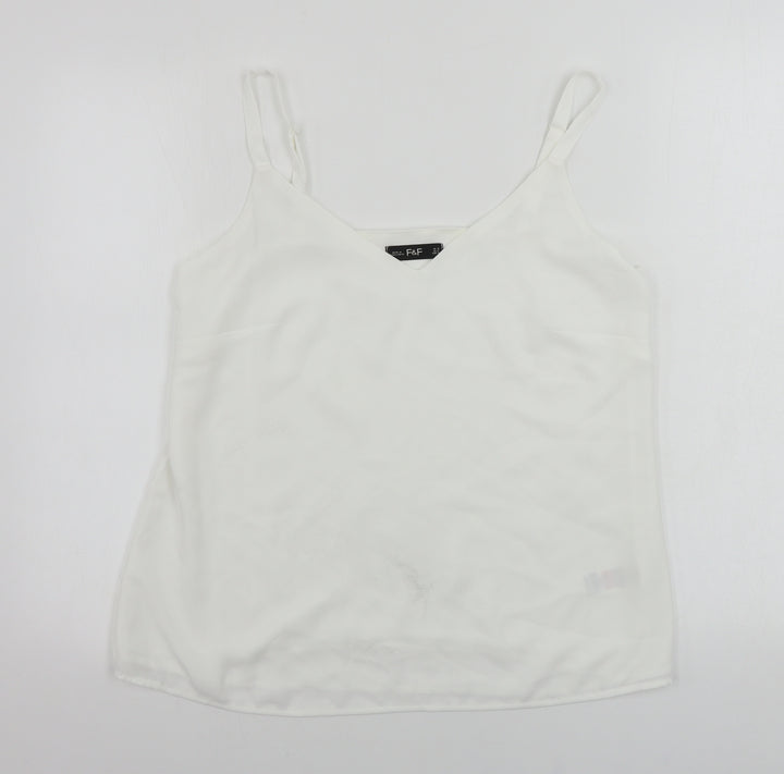 F&F Womens White Basic Blouse Size 12
