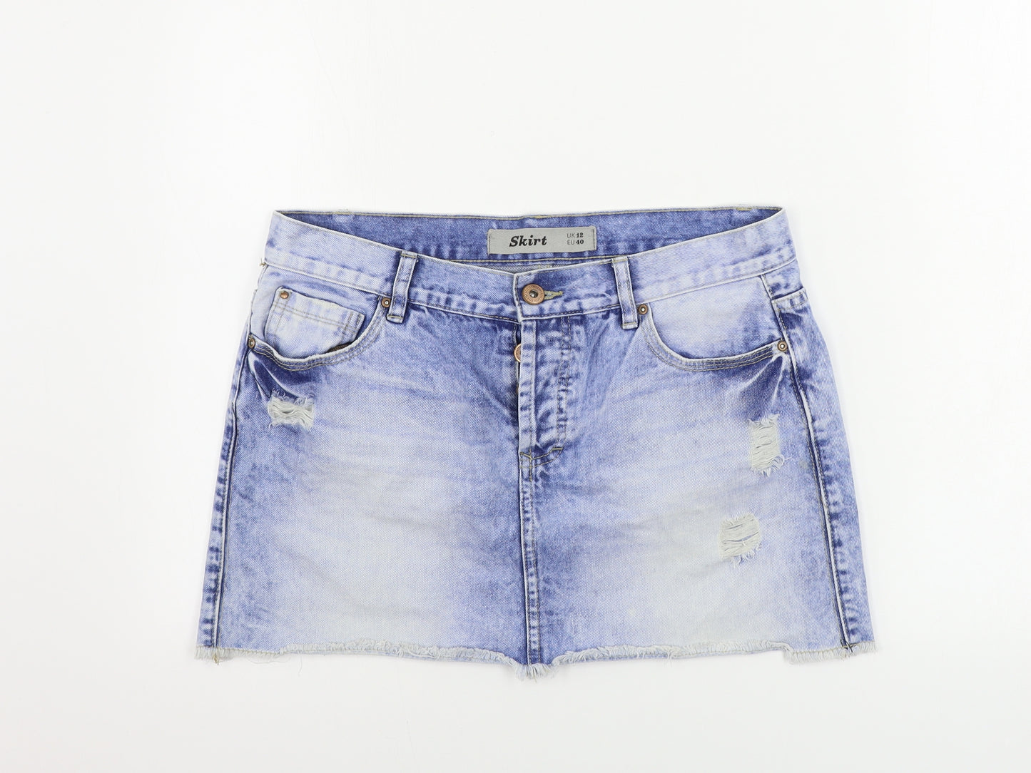New Look  Womens Blue   A-Line Skirt Size 12