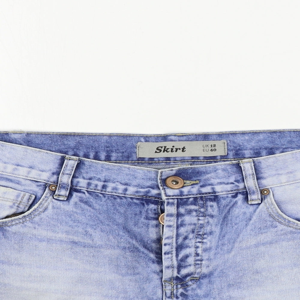New Look  Womens Blue   A-Line Skirt Size 12