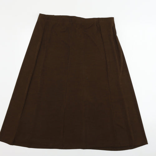 Damart Womens Brown   A-Line Skirt Size L