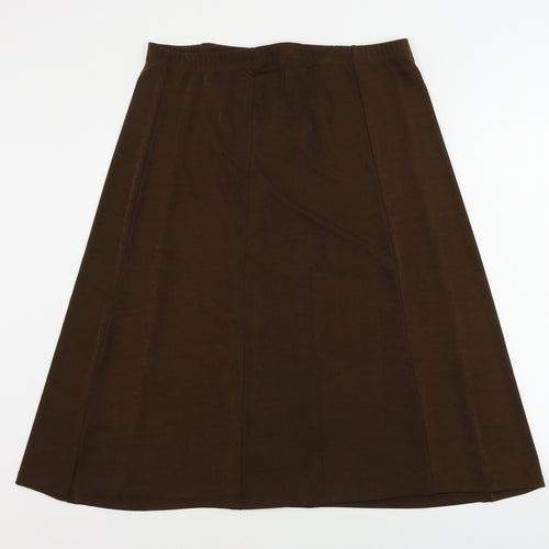 Damart Womens Brown   A-Line Skirt Size L