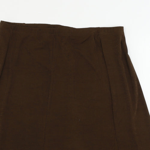 Damart Womens Brown   A-Line Skirt Size L