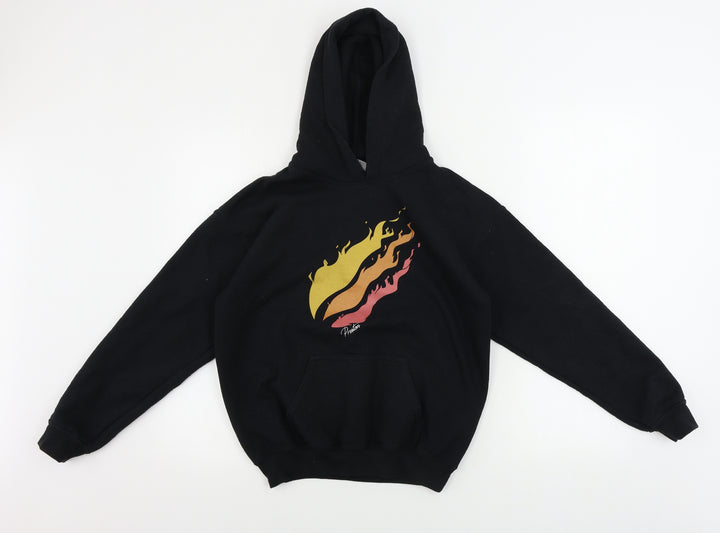 Gildan Boys Black Pullover Hoodie Size L