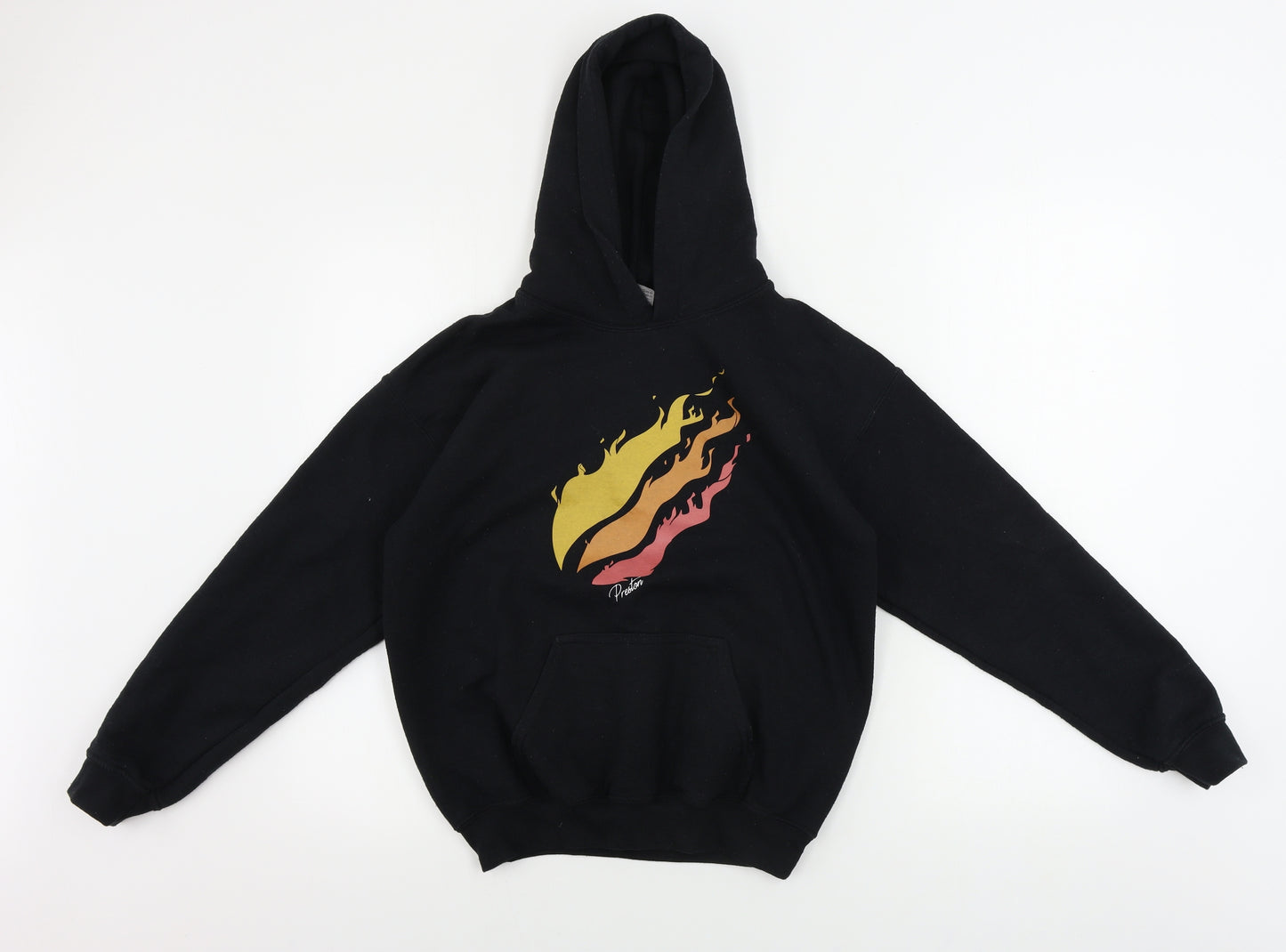 Gildan  Boys Black   Pullover Hoodie Size L