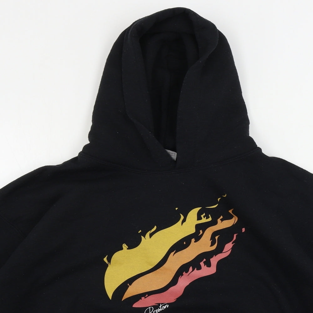 Gildan  Boys Black   Pullover Hoodie Size L