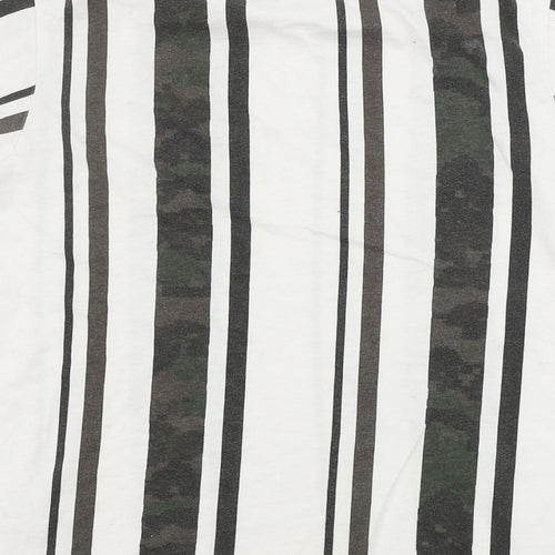 Gerorge  Boys White Striped  Basic T-Shirt Size 10-11 Years