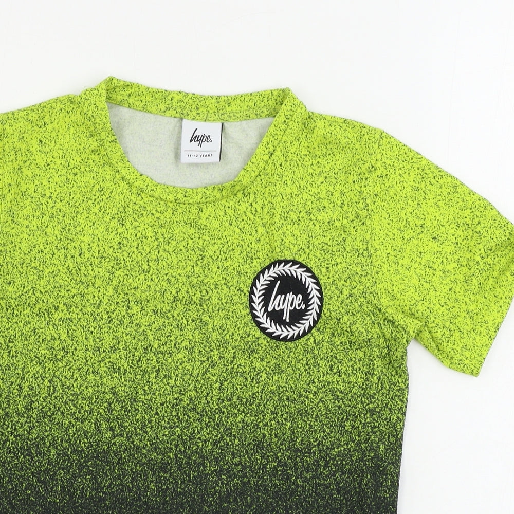 Hype Boys Yellow   Basic T-Shirt Size 11-12 Years