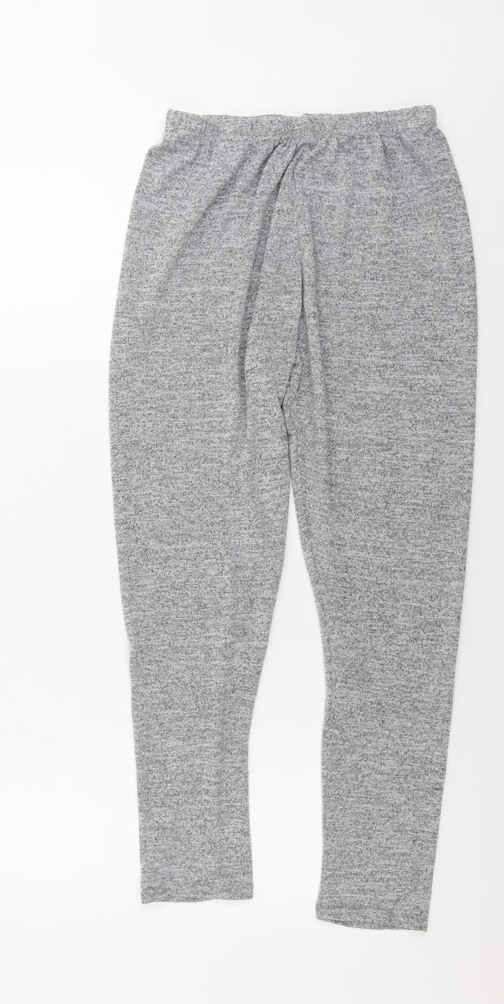 Boohoo Womens Grey Trousers Size 12 L23 in
