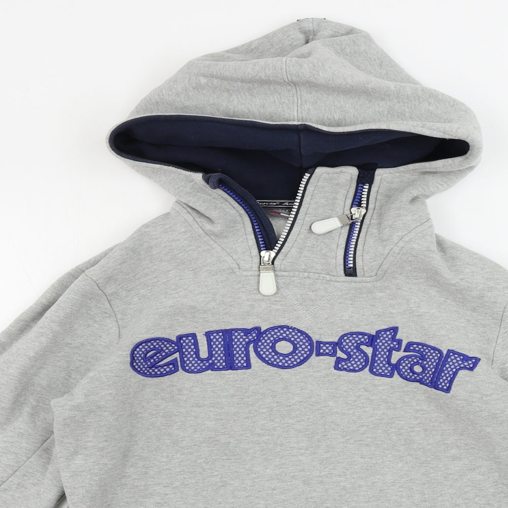 euro star  Womens Grey   Pullover Hoodie Size S