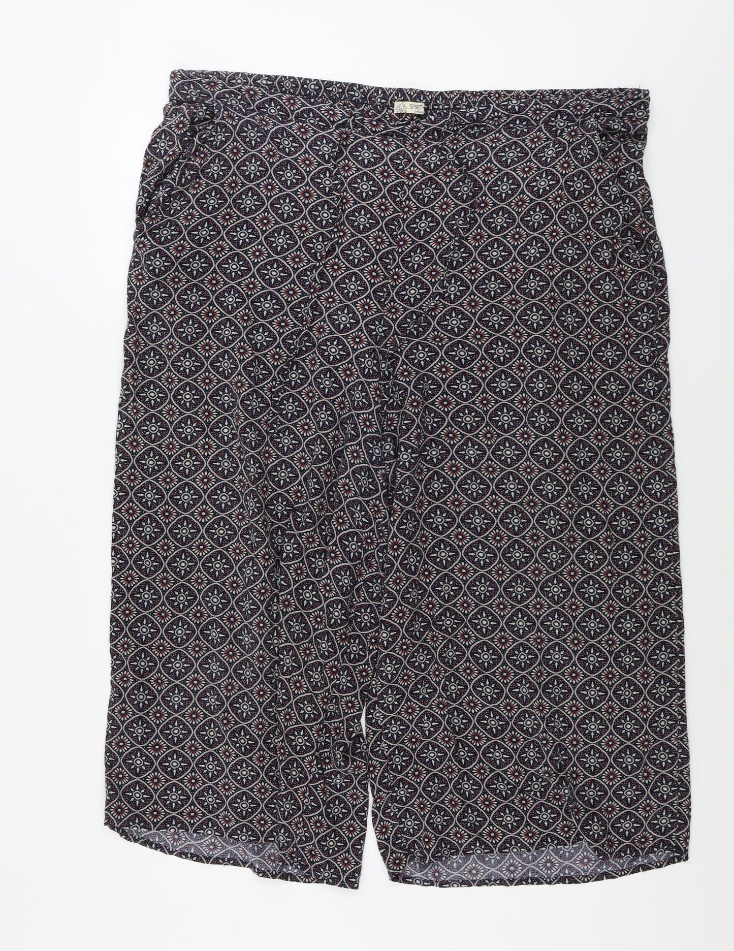 M&Co Womens Blue Geometric  Trousers  Size 20 L22 in