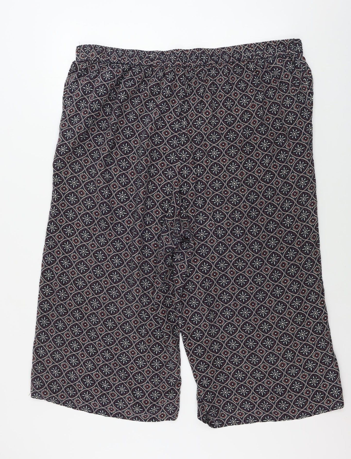 M&Co Womens Blue Geometric  Trousers  Size 20 L22 in