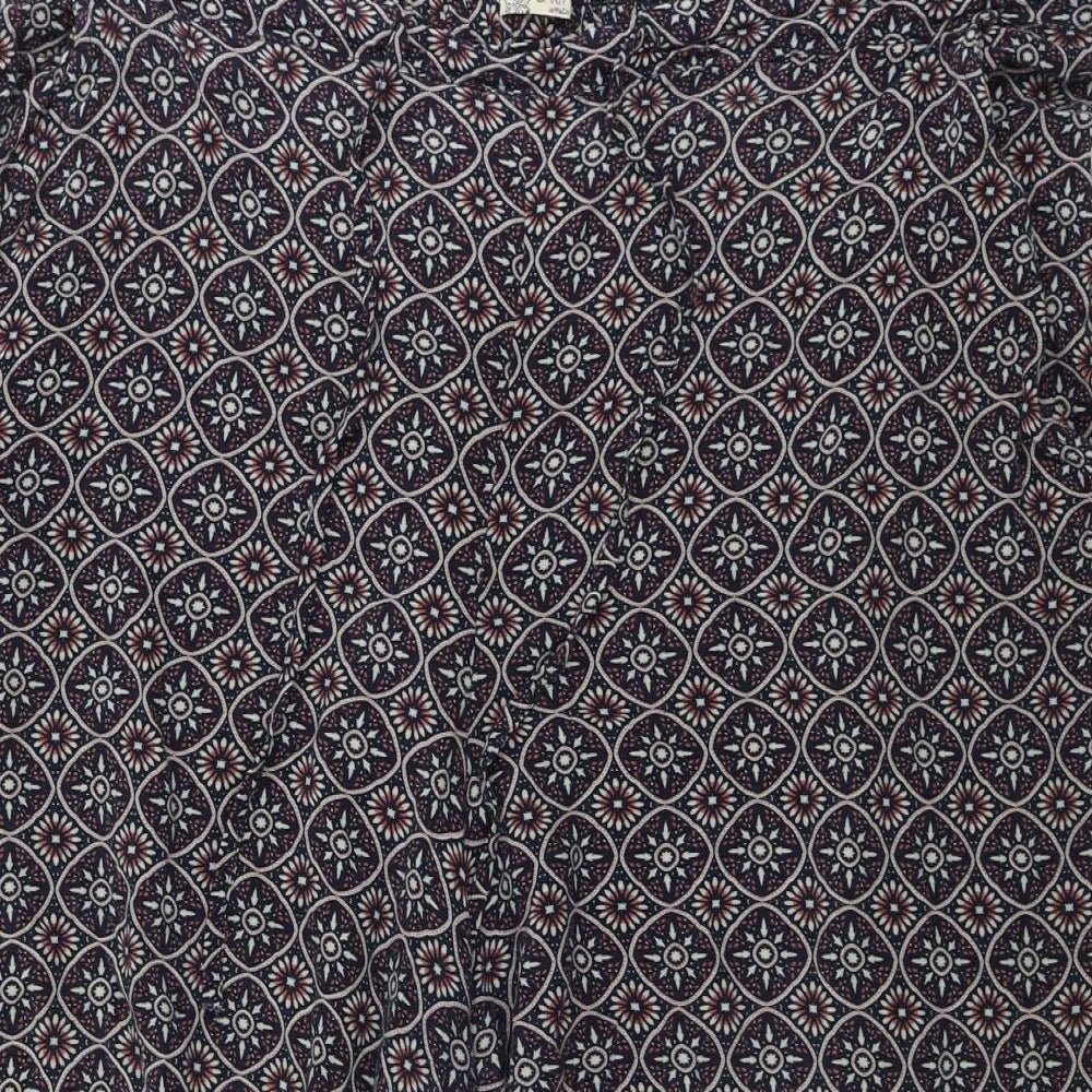 M&Co Womens Blue Geometric  Trousers  Size 20 L22 in