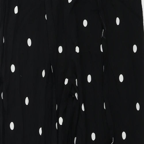 Primark  Womens Black Polka Dot  Trousers  Size 14 L26 in