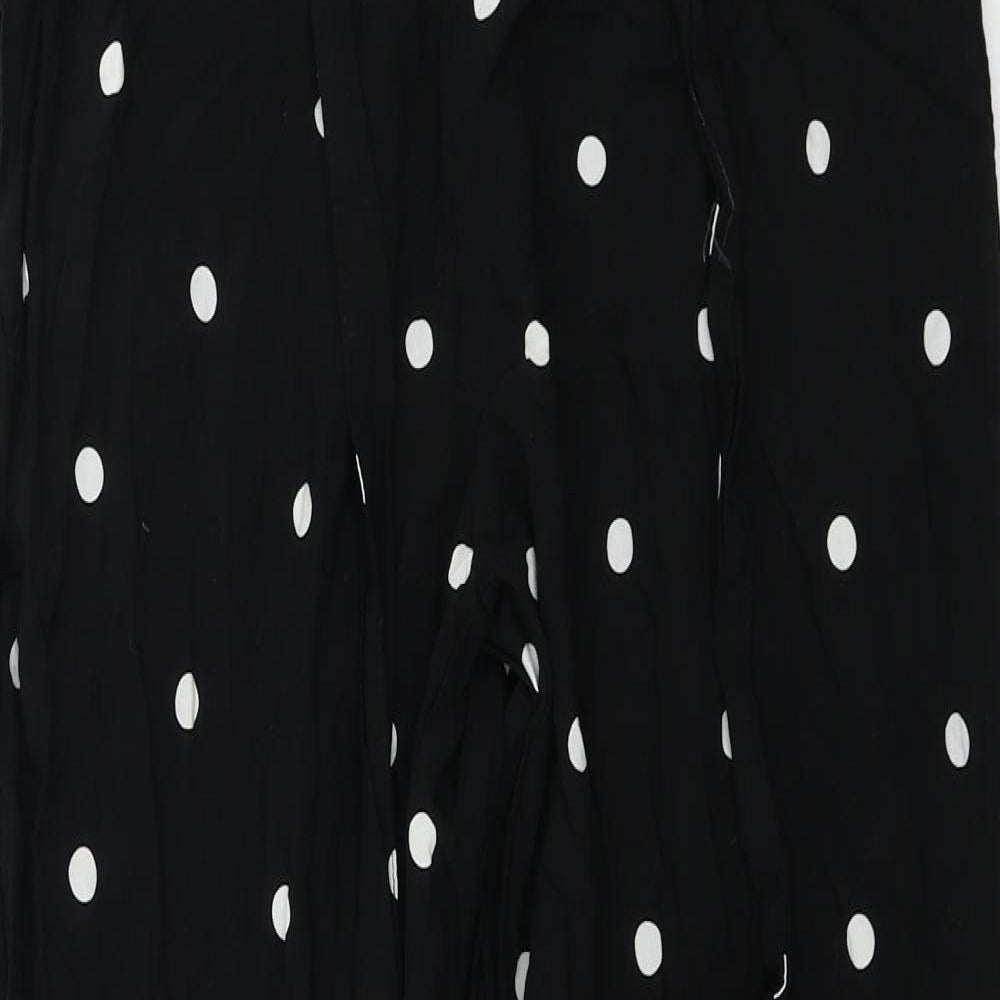 Primark  Womens Black Polka Dot  Trousers  Size 14 L26 in