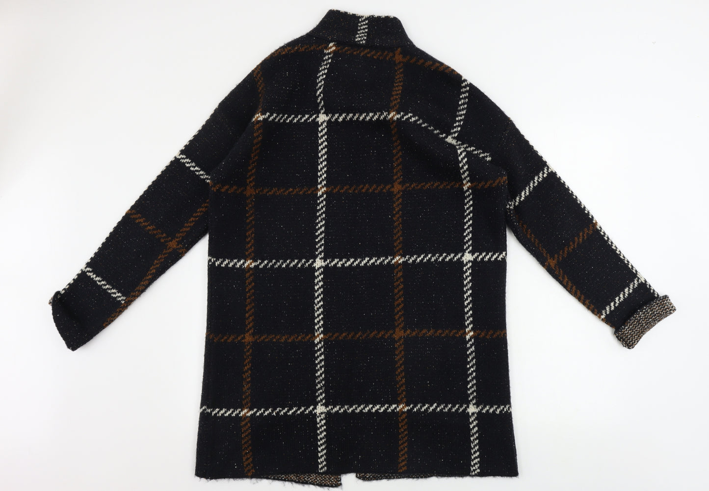 Papaya  Womens Black Check  Cardigan Jumper Size 16