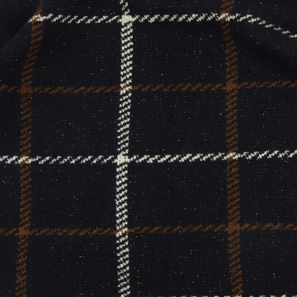 Papaya  Womens Black Check  Cardigan Jumper Size 16