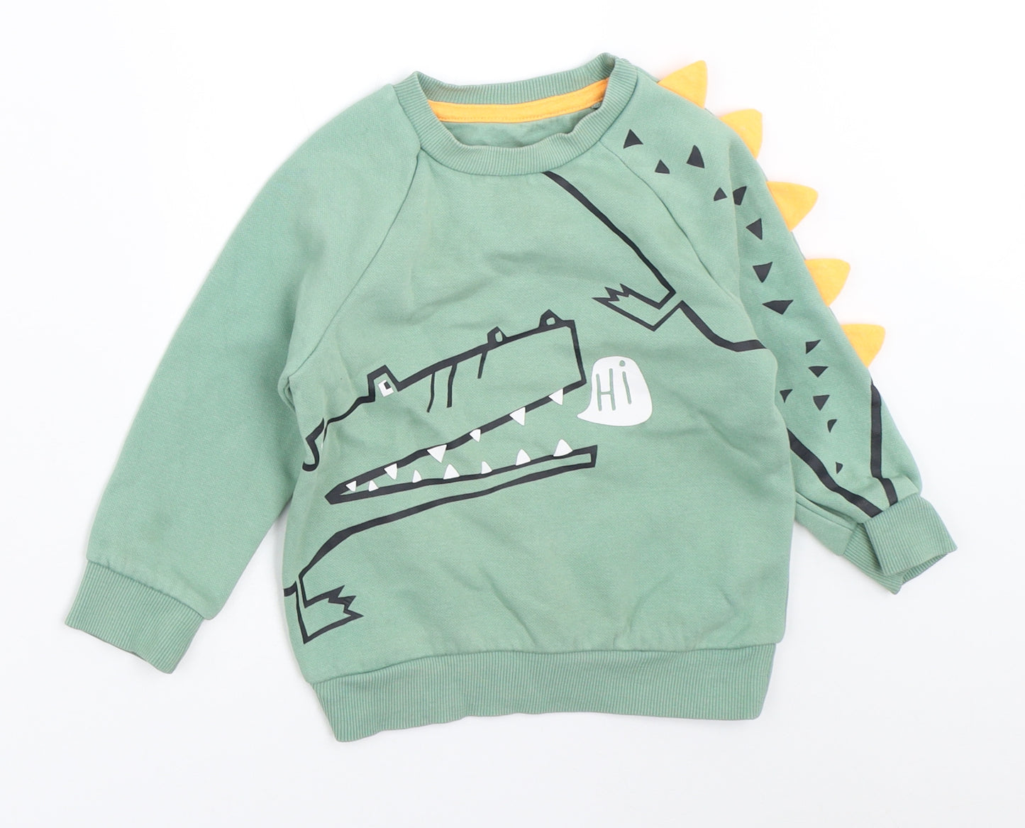 F&F Boys Green   Pullover Jumper Size 18-24 Months  - crocodile