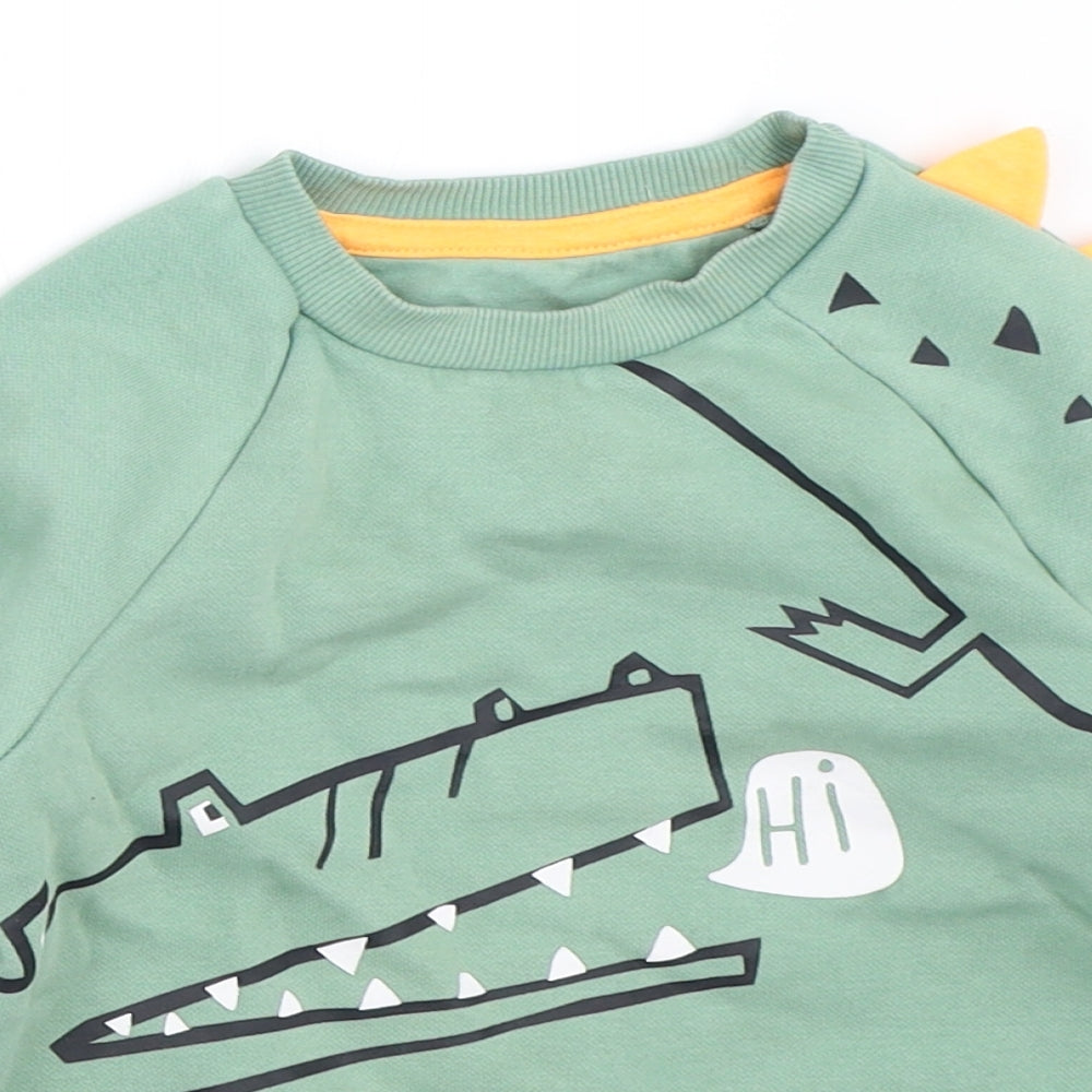 F&F Boys Green   Pullover Jumper Size 18-24 Months  - crocodile