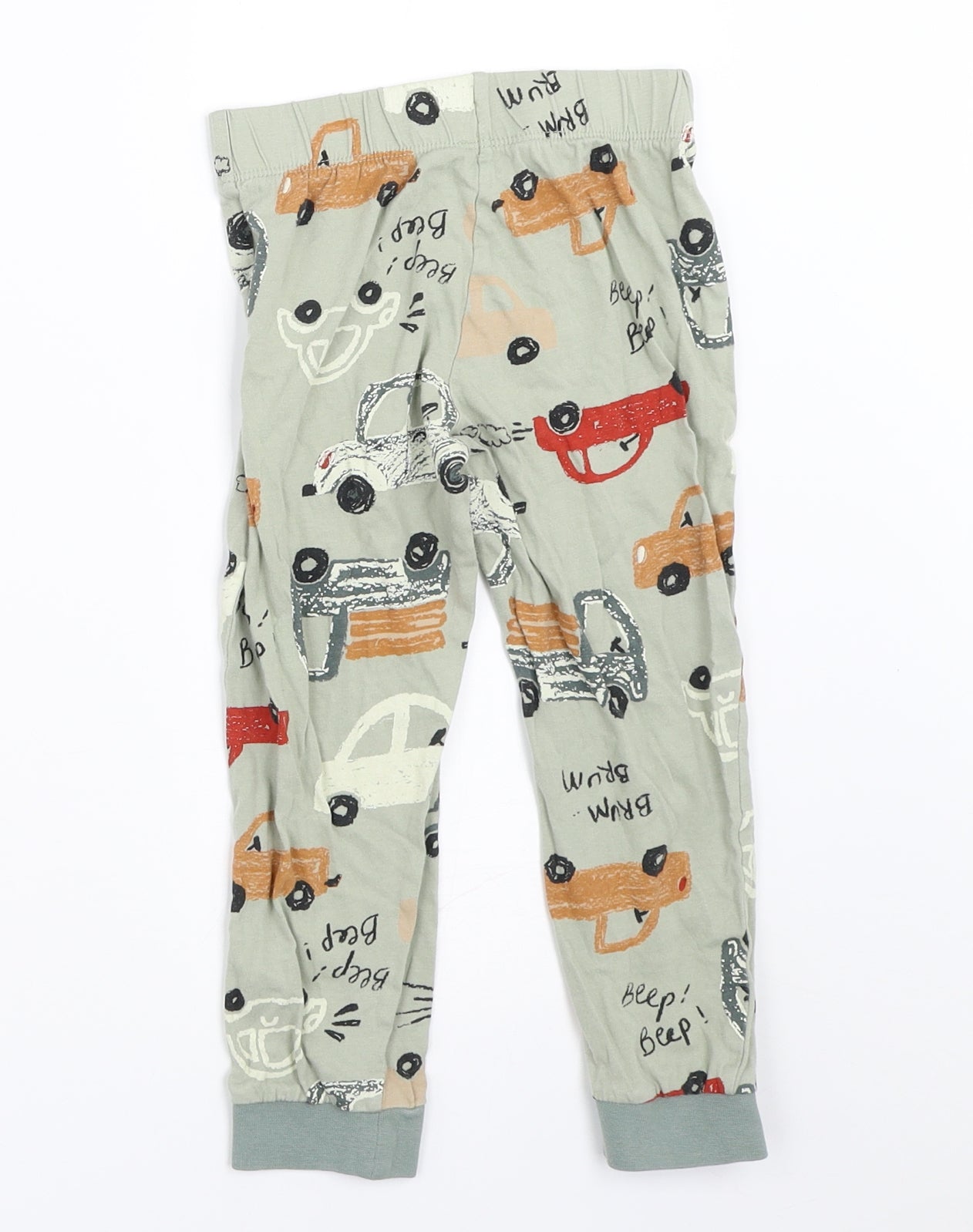 F&F Boys Green Solid   Pyjama Pants Size 4-5 Years