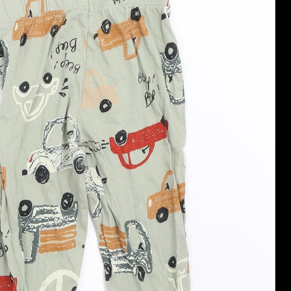F&F Boys Green Solid   Pyjama Pants Size 4-5 Years