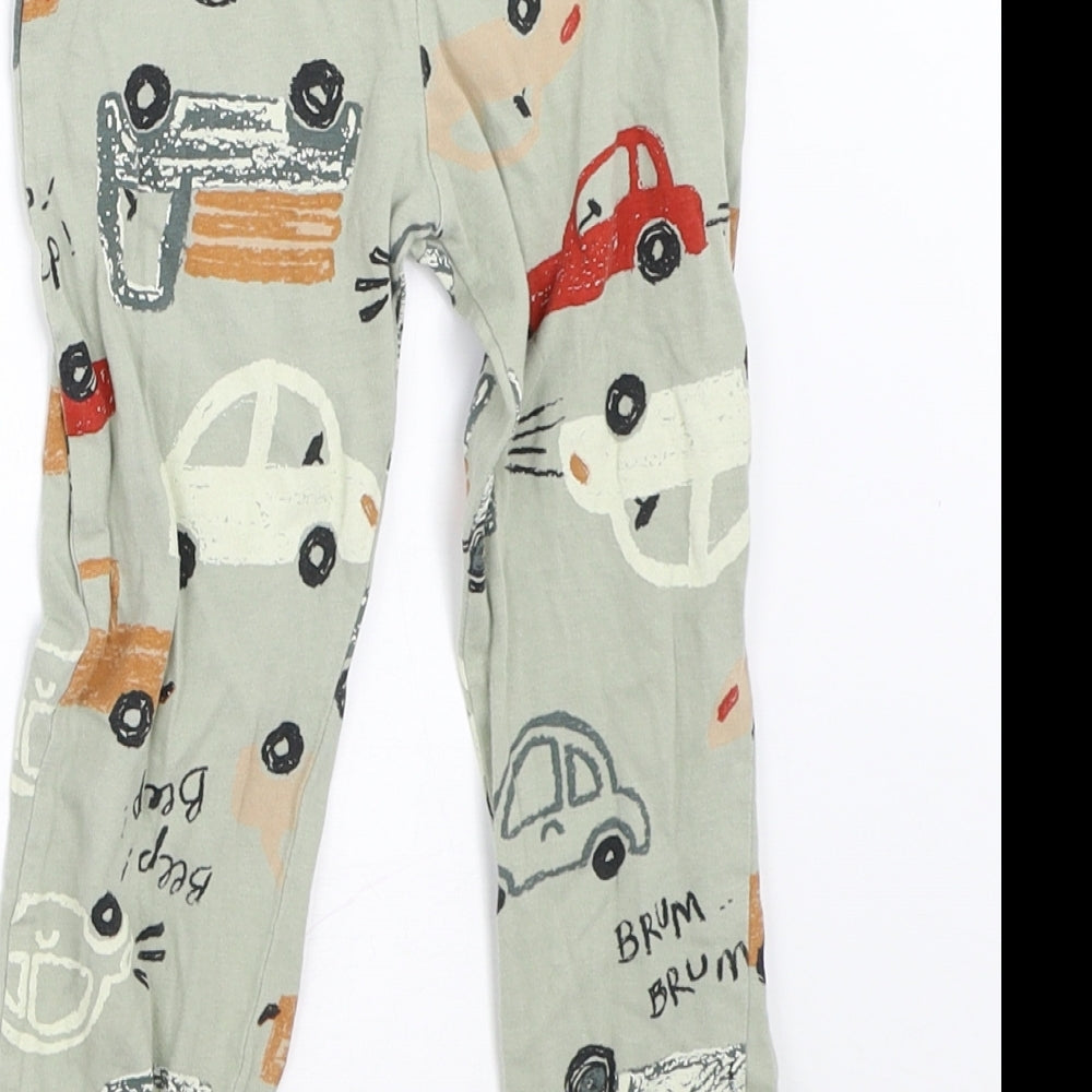F&F Boys Green Solid   Pyjama Pants Size 4-5 Years