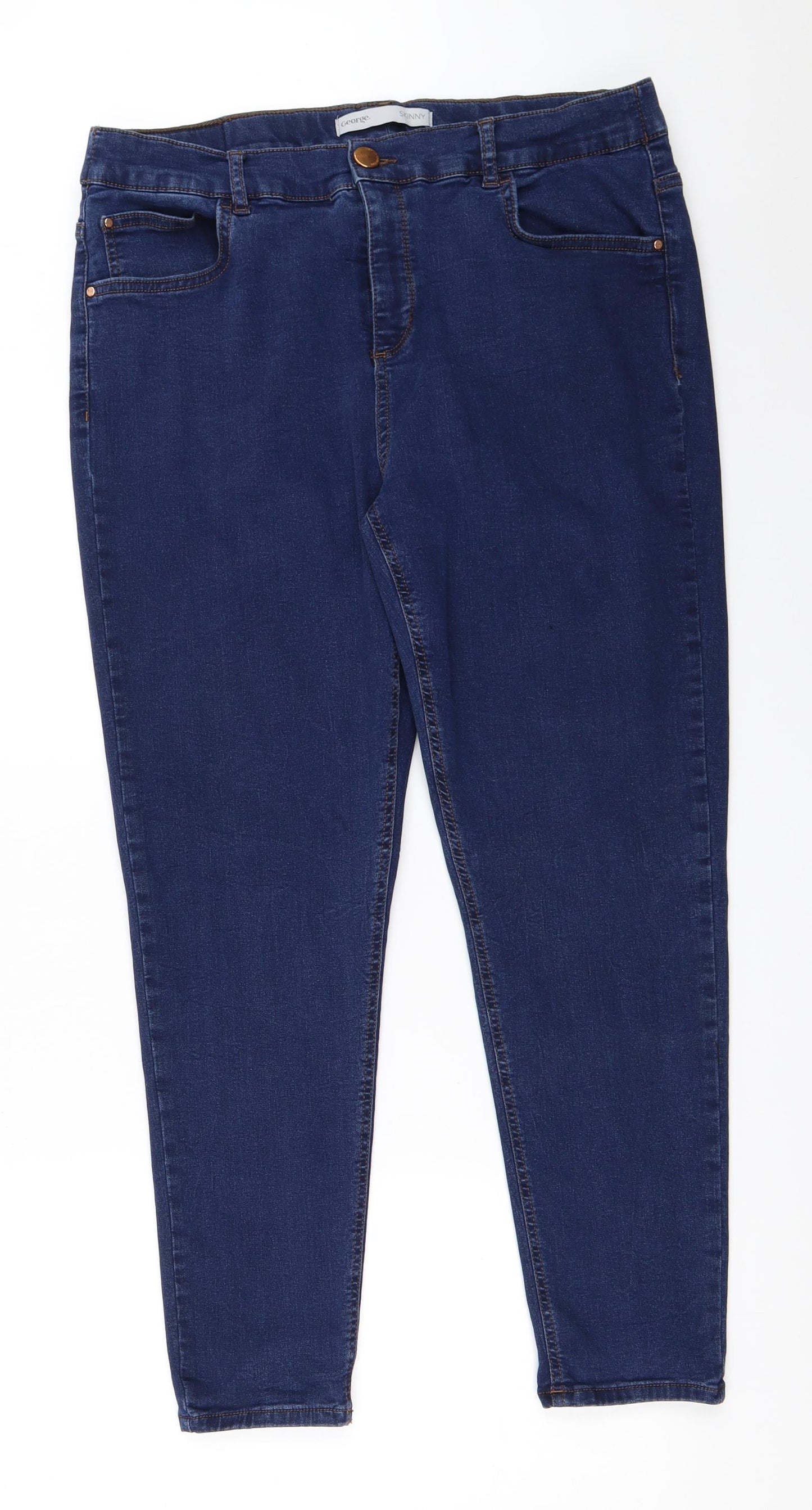 George Womens Blue   Skinny Jeans Size 18 L27.5 in