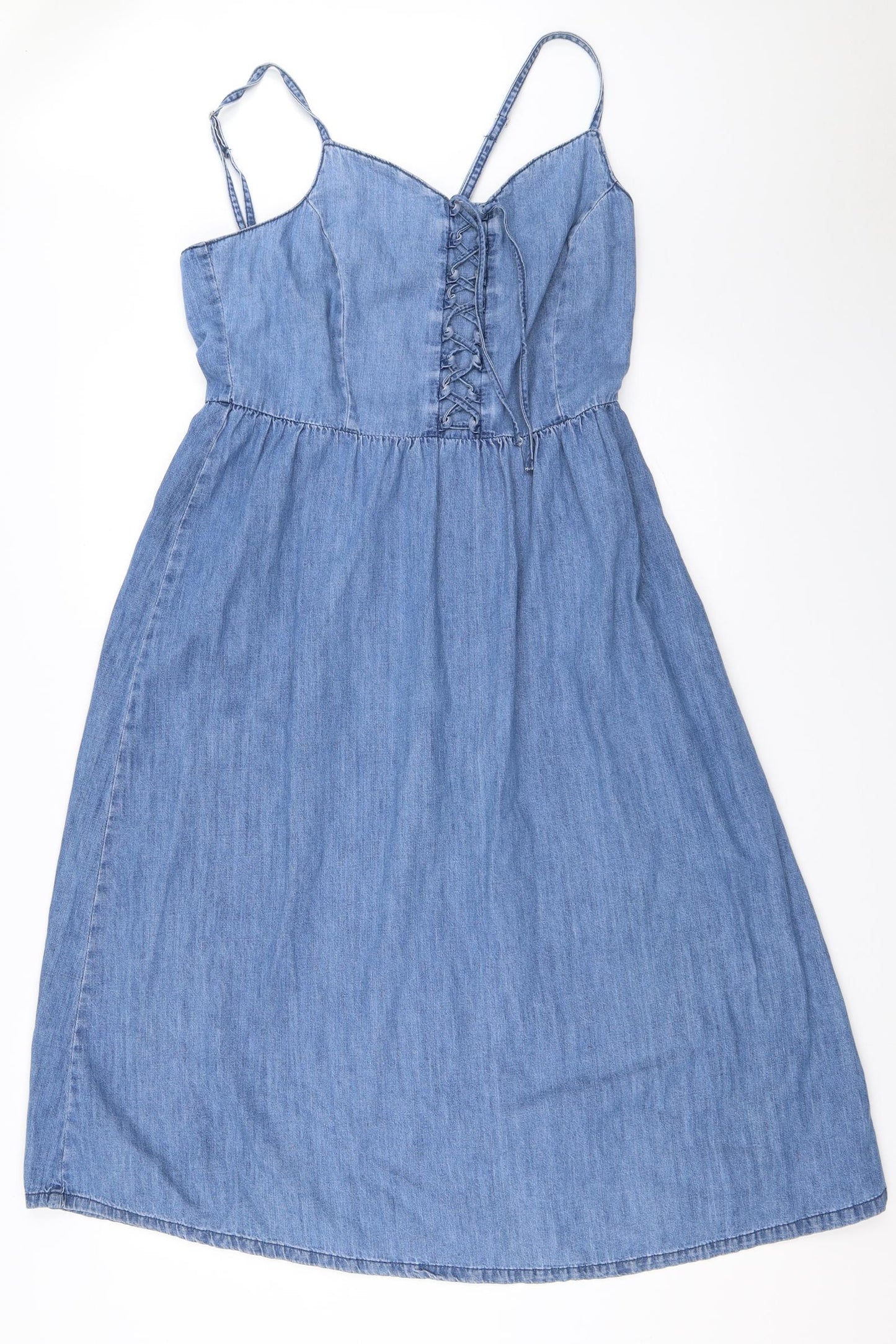 New Look Womens Blue  Denim Fit & Flare  Size 14