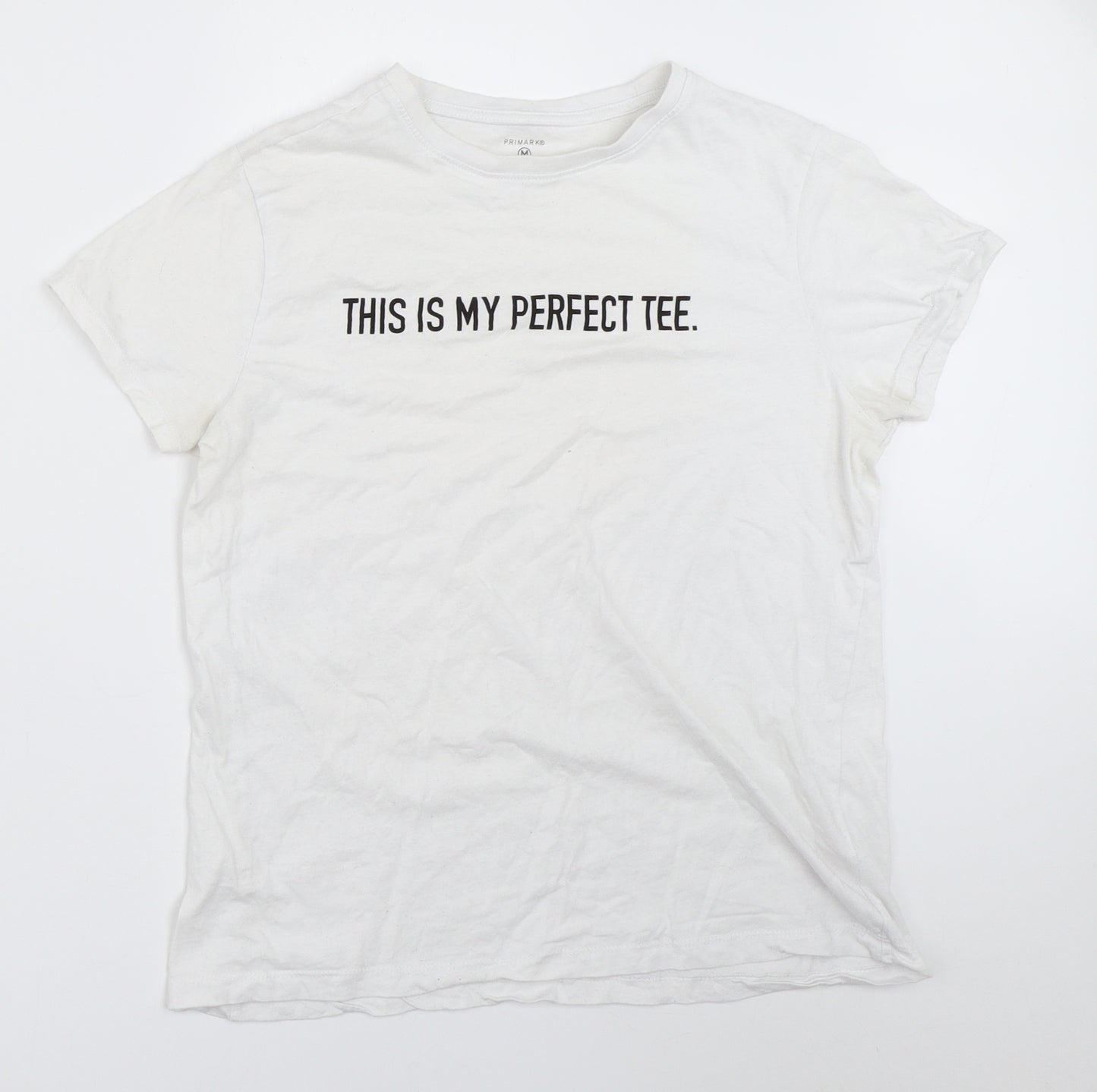 Primark Womens White   Basic T-Shirt Size M