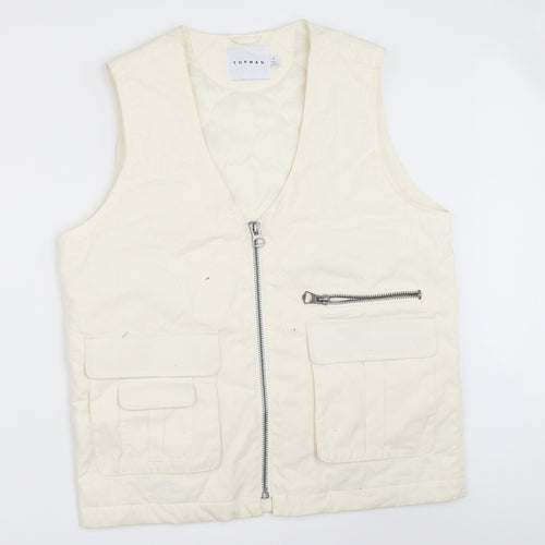 Topman Mens Ivory   Jacket Waistcoat Size S