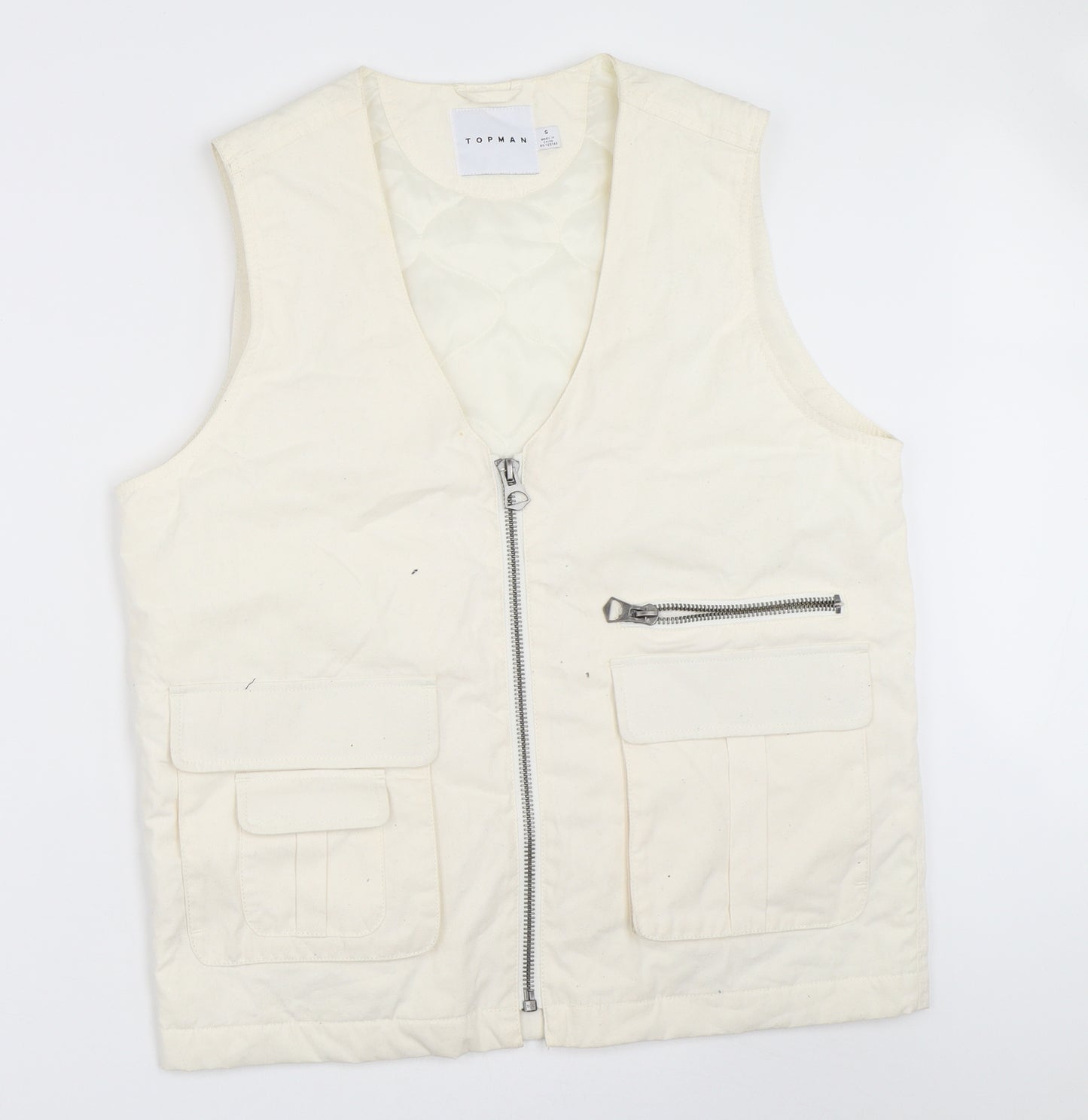 Topman Mens Ivory   Jacket Waistcoat Size S