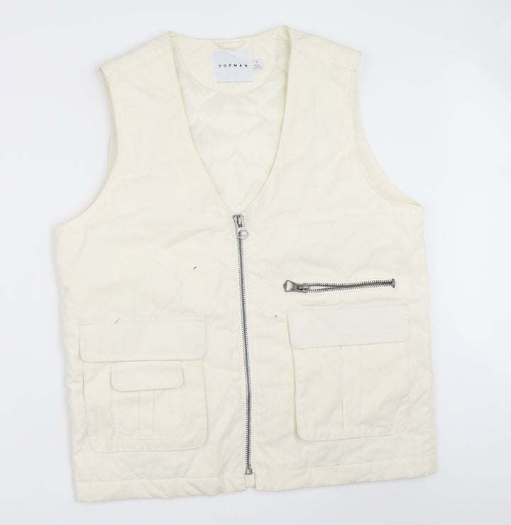 Topman Mens Ivory   Jacket Waistcoat Size S