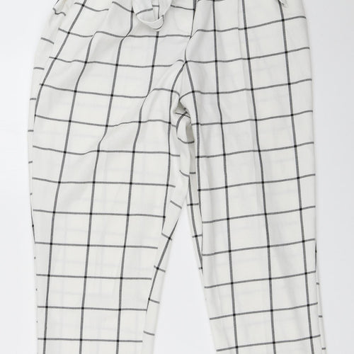 Primark Womens White   Trousers  Size 14 L26.5 in