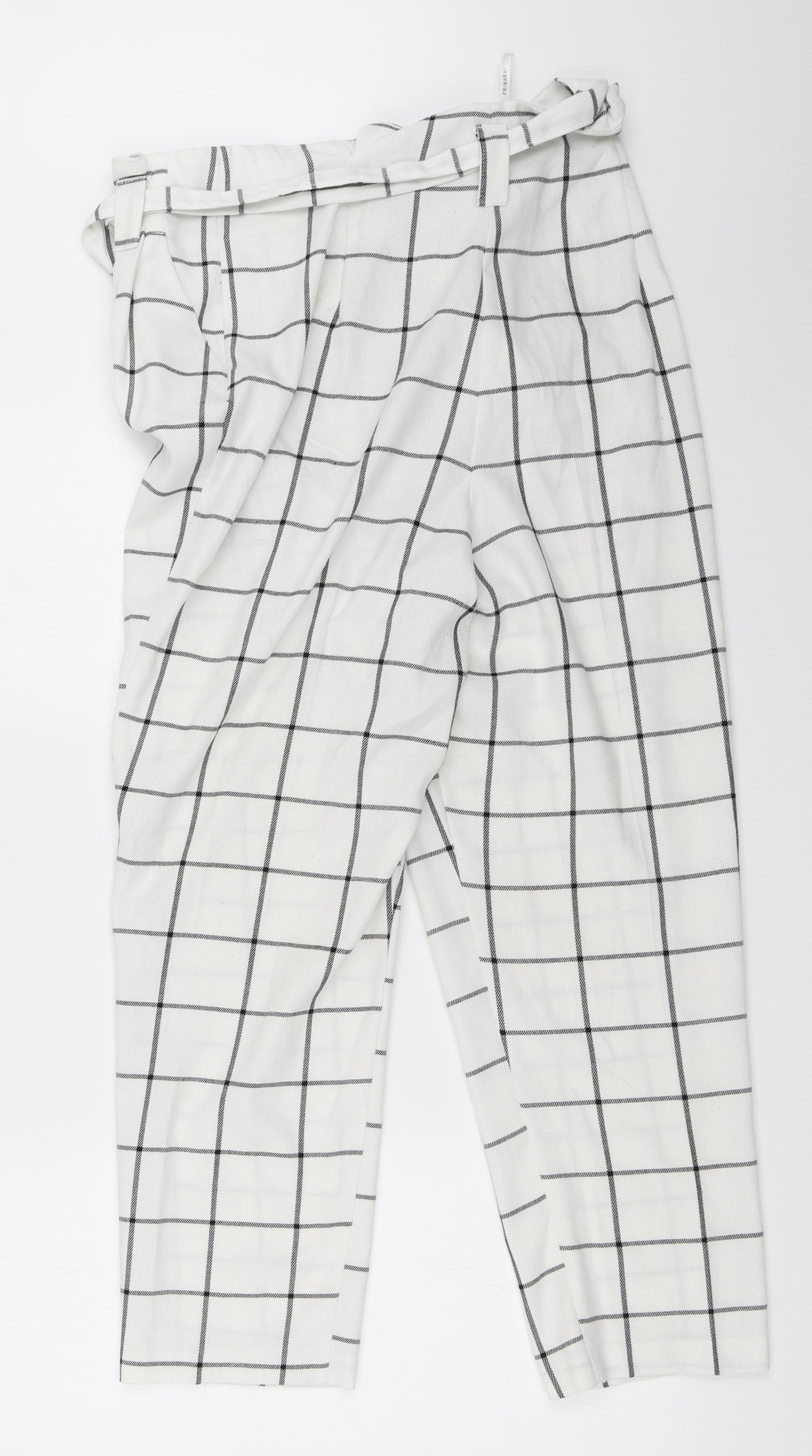 Primark Womens White   Trousers  Size 14 L26.5 in